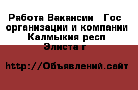 Работа Вакансии - Гос. организации и компании. Калмыкия респ.,Элиста г.